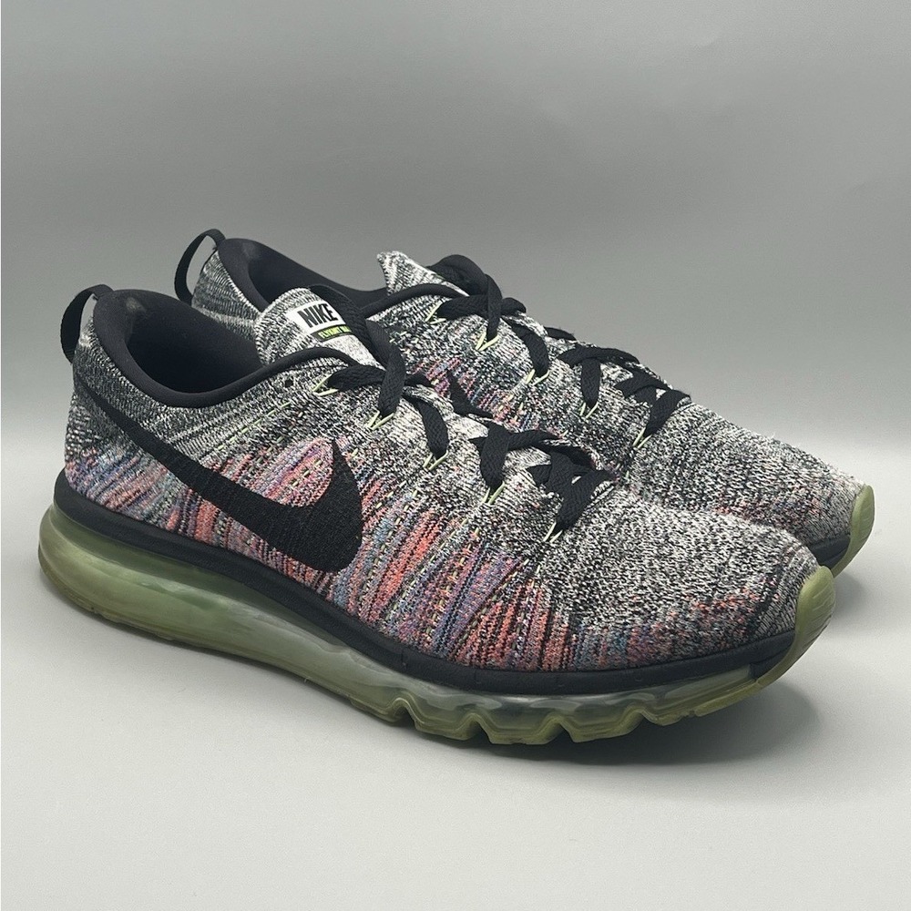 2016 Nike Air Max Flyknit Gray Black Running Shoes - Men's Size 11 USED
